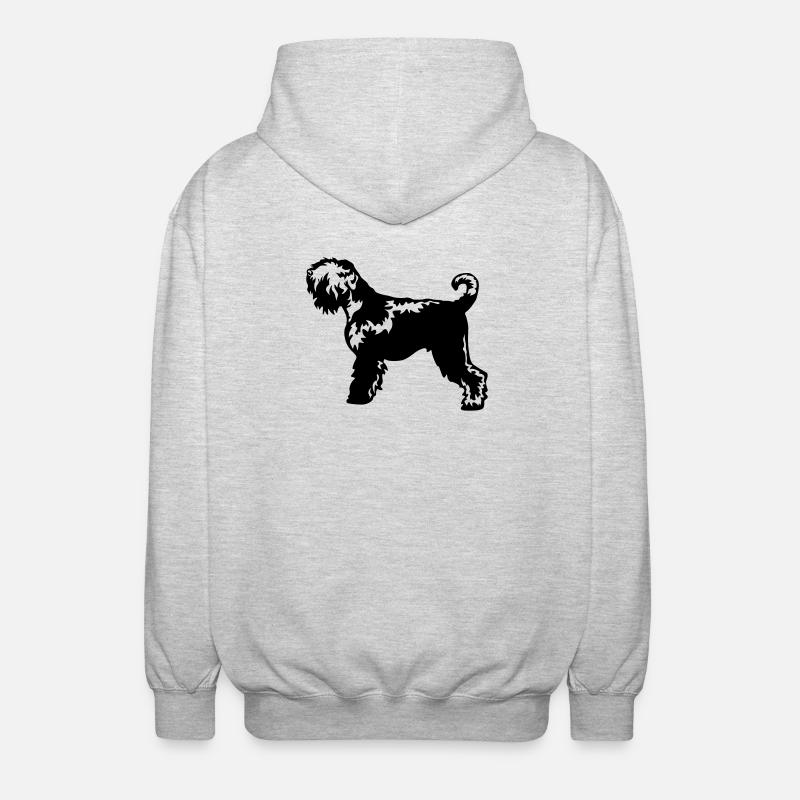 Russischer Terrier - Unisex Kapuzenjacke - Hellgrau meliert