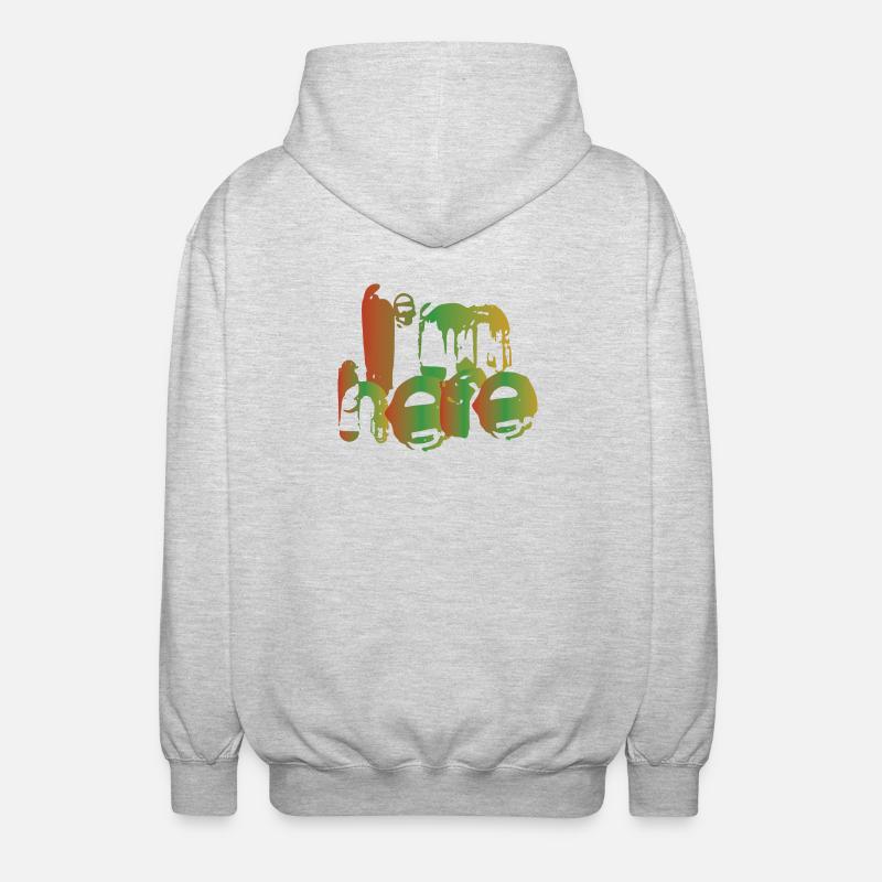 I'm here - Veste à capuche unisexe - gris clair chiné