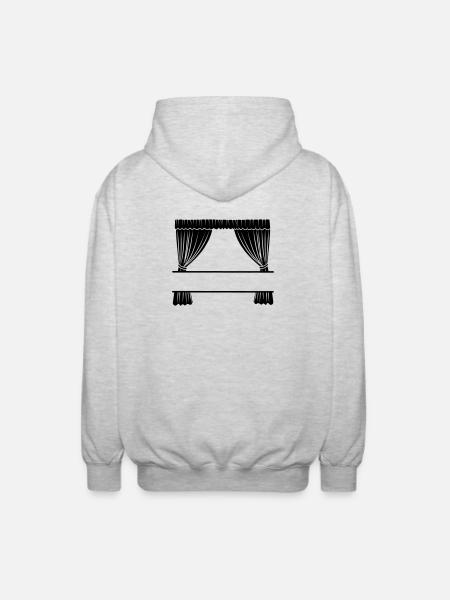 Curtains with recess - Unisex Hooded Jacket - light heather grey