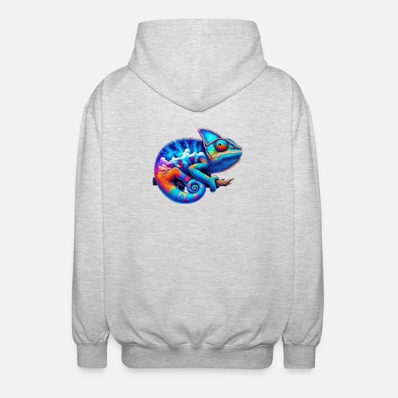 Chamäleon - Unisex Kapuzenjacke - Hellgrau meliert