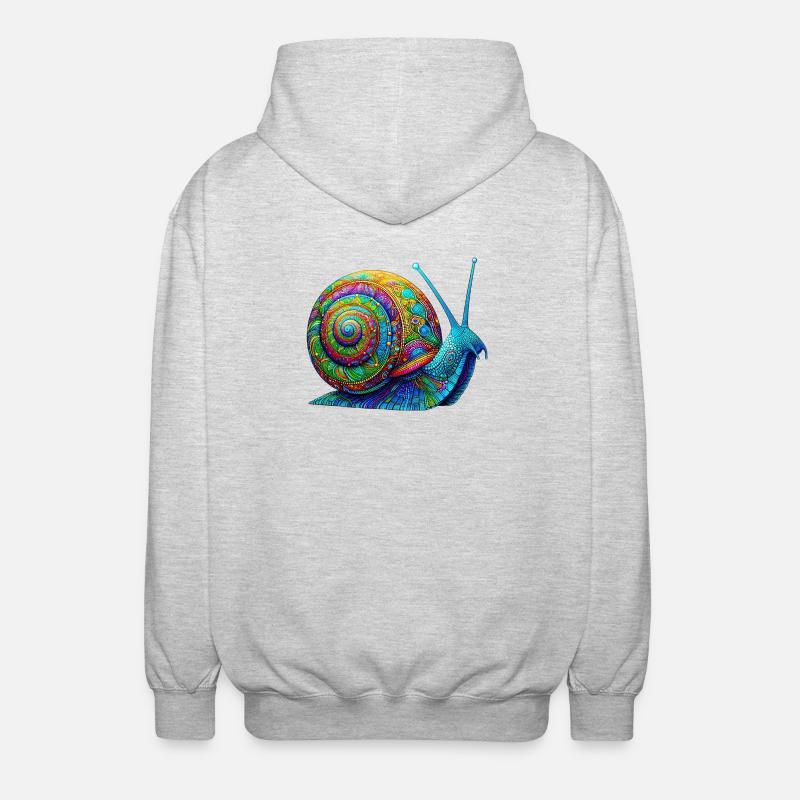 Escargot - Veste à capuche unisexe - gris clair chiné