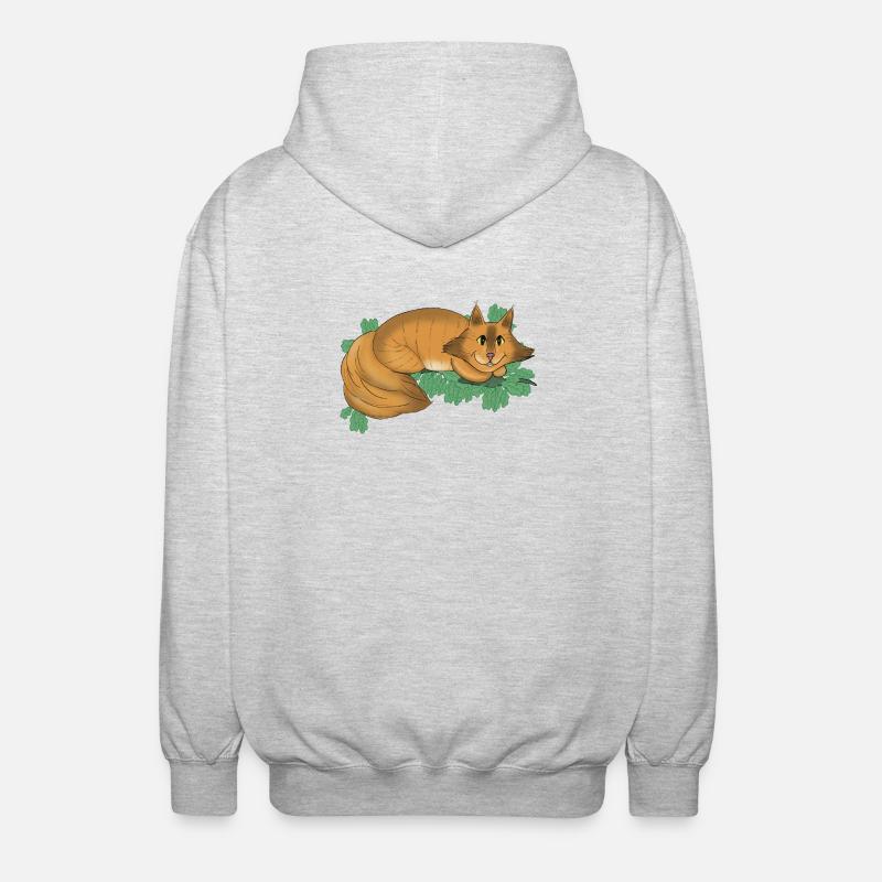 Fantasy Cheshire Grin - Unisex Hooded Jacket - light heather grey