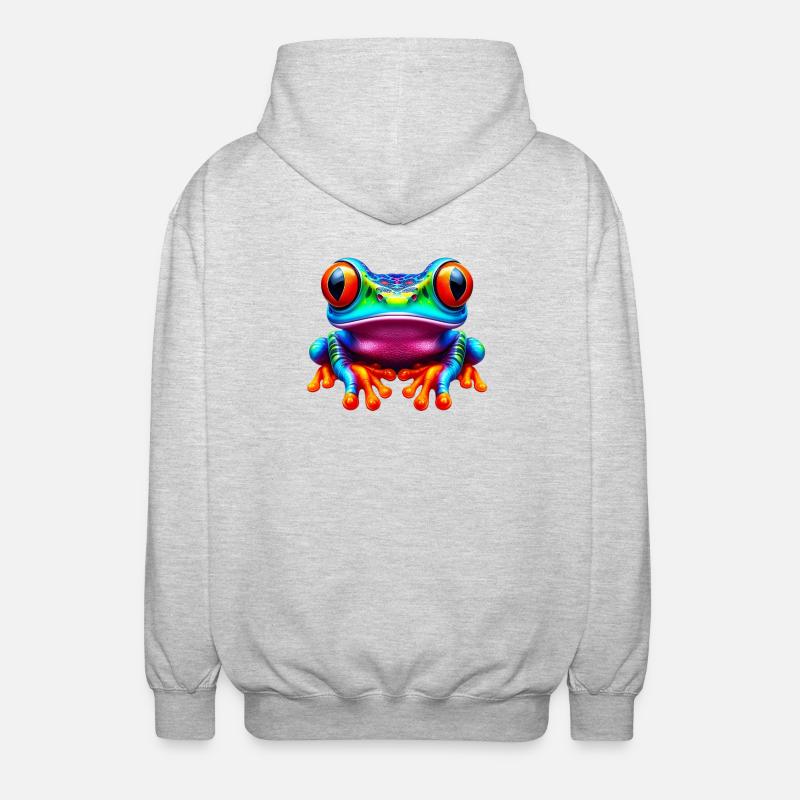 Frosch - Unisex Kapuzenjacke - Hellgrau meliert