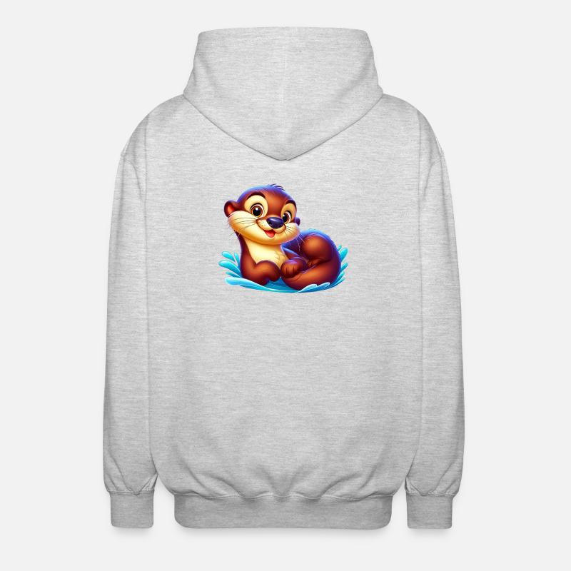 Otter - Unisex Kapuzenjacke - Hellgrau meliert