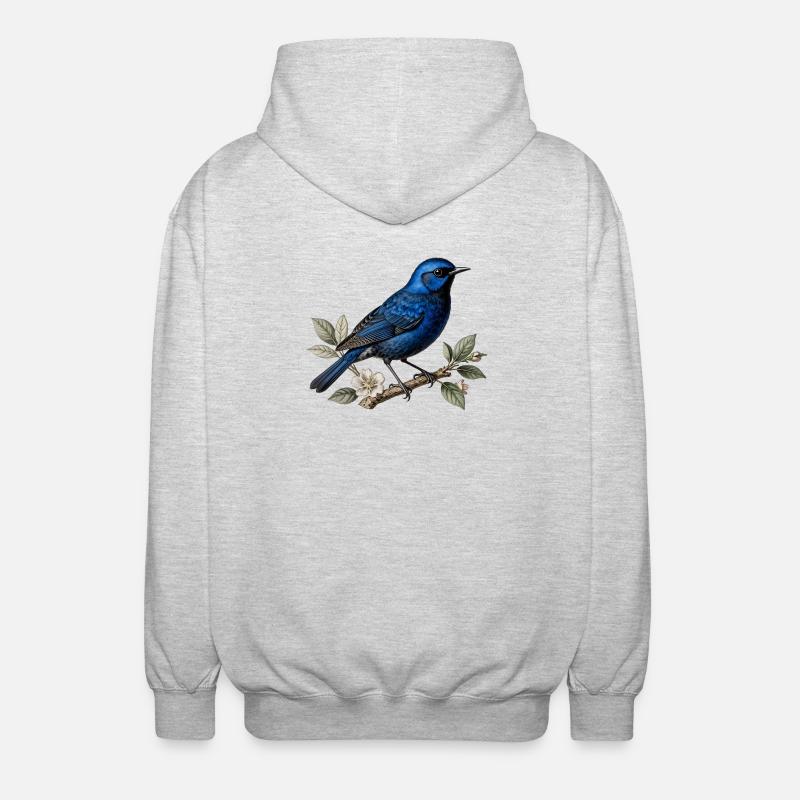 Bluebird Splendid Merion (Malurus splendens) - Unisex Hooded Jacket - light heather grey