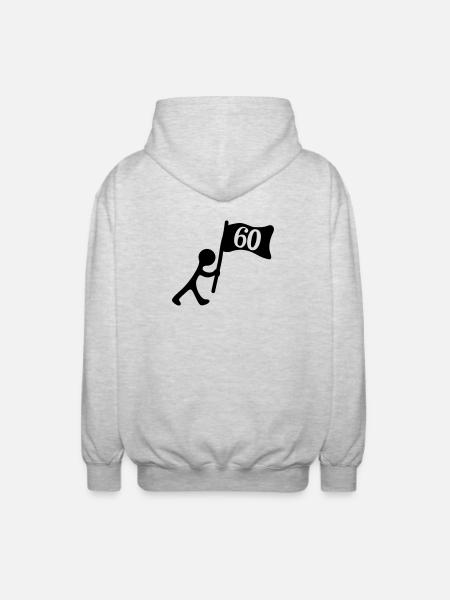 60 years anniversary - Unisex Hooded Jacket - light heather grey