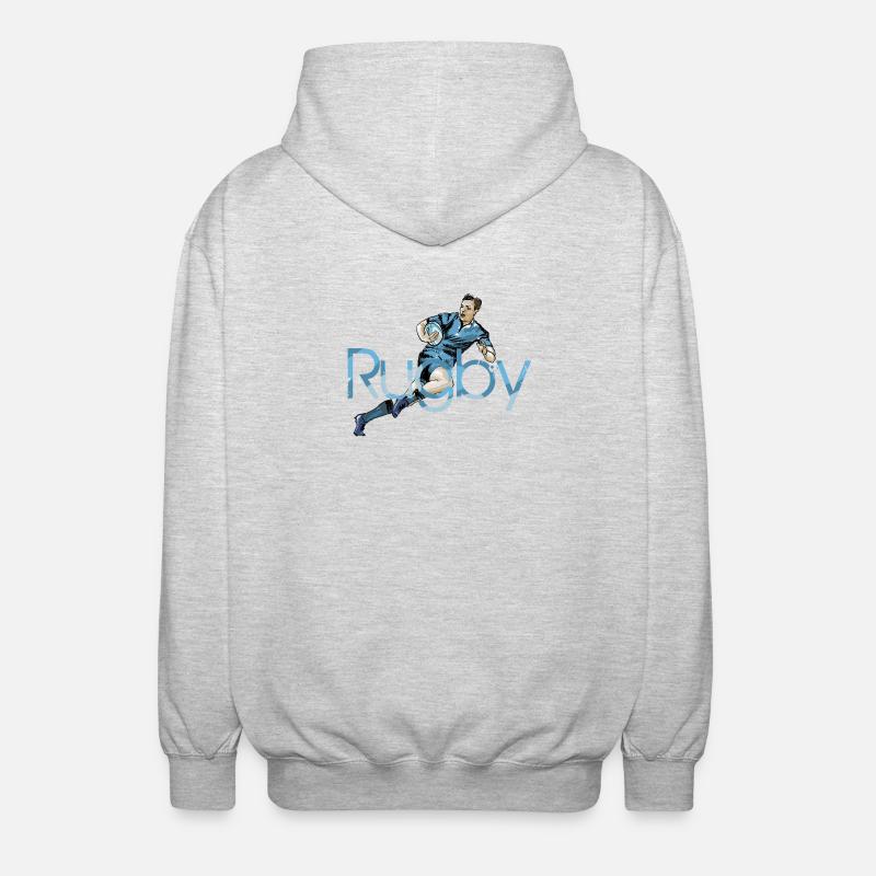 Rugby - Unisex Hooded Jacket - light heather grey