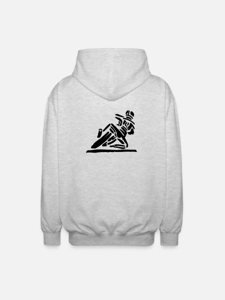 Hanging_of - Unisex Kapuzenjacke - Hellgrau meliert