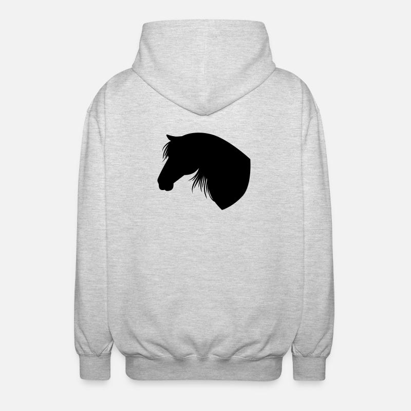 Horse - Veste à capuche unisexe - gris clair chiné