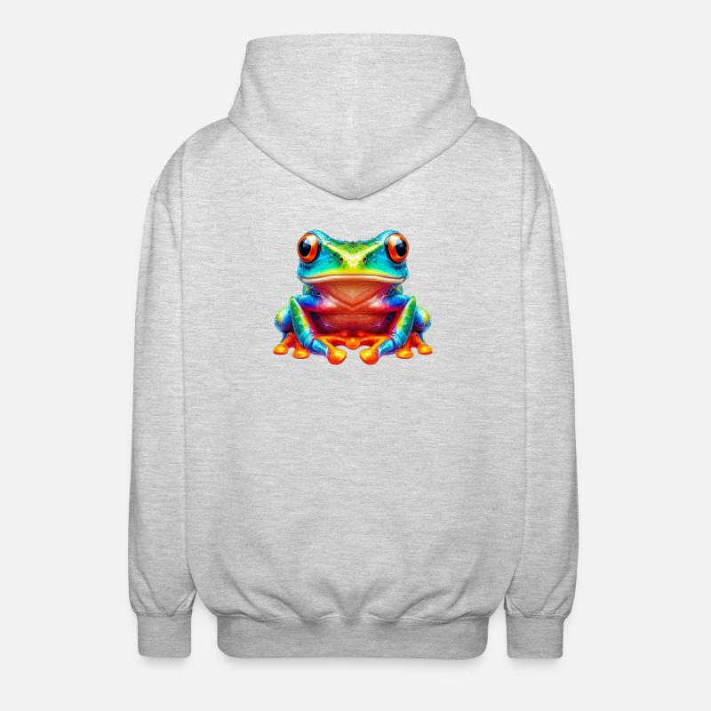 Grenouille - Veste à capuche unisexe - gris clair chiné