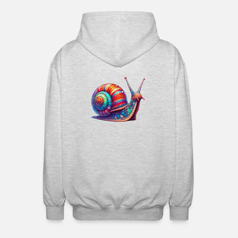 Escargot - Veste à capuche unisexe - gris clair chiné