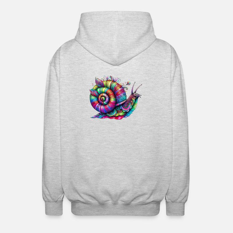 Escargot - Veste à capuche unisexe - gris clair chiné