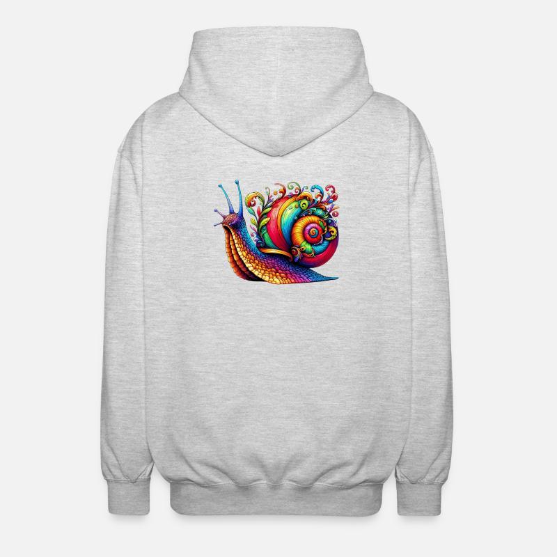 Snail - Unisex Hooded Jacket - light heather grey