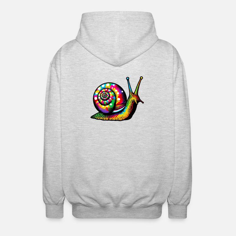 Escargot - Veste à capuche unisexe - gris clair chiné