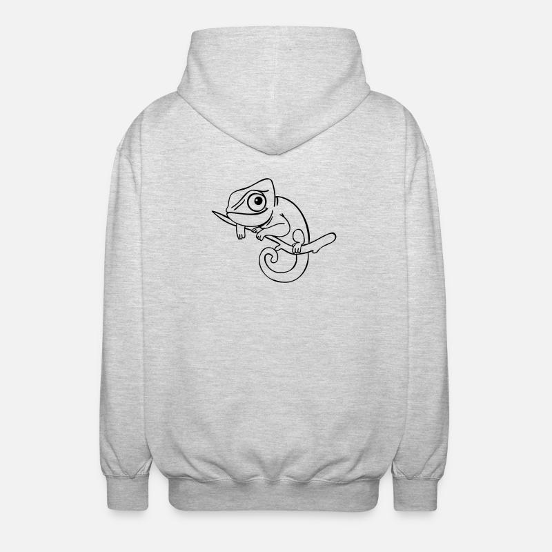 LUI das Chamäleon, einfarbig - Unisex Kapuzenjacke - Hellgrau meliert