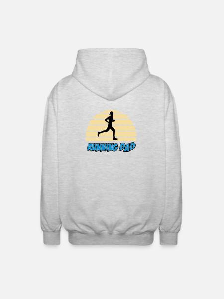 Running dad - Veste à capuche unisexe - gris clair chiné
