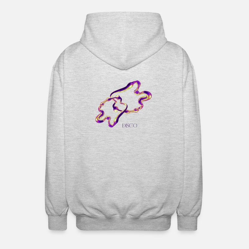 Disco Blob – Neon Abstract Liquid Art - Unisex Kapuzenjacke - Hellgrau meliert