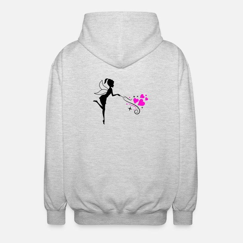 Fee Elfe Zauber - Unisex Kapuzenjacke - Hellgrau meliert