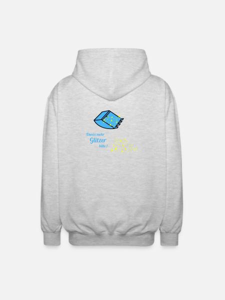more glitter - Unisex Hooded Jacket - light heather grey