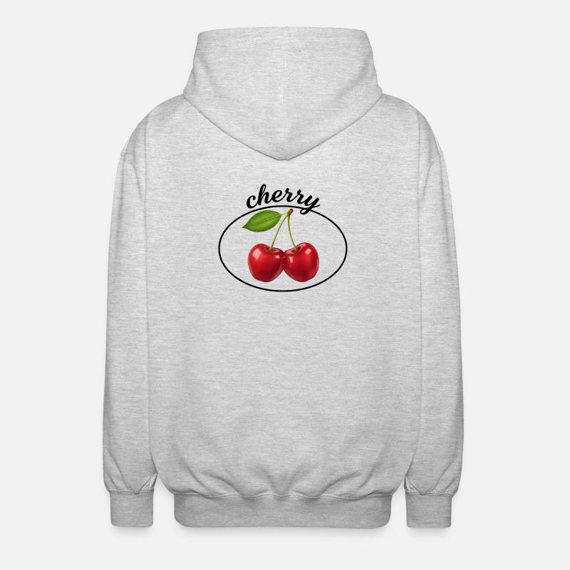 Cherry Duo Emblem - Unisex Kapuzenjacke - Hellgrau meliert
