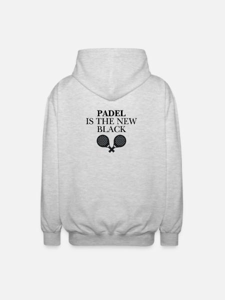 Padel is the new black - Unisex Hooded Jacket - light heather grey