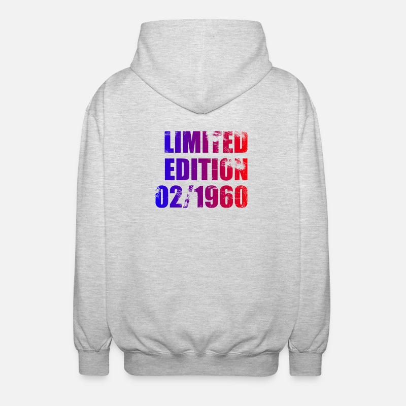 66e anniversaire Édition Limitée 02/1960 - Veste à capuche unisexe - gris clair chiné