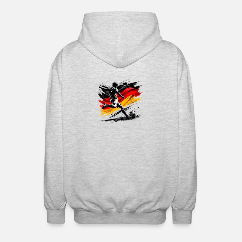 Kicker avec drapeau allemand - Veste à capuche unisexe - gris clair chiné