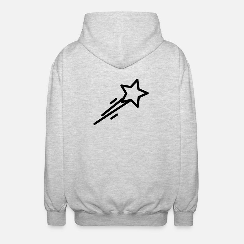 Sternschnuppe - Unisex Kapuzenjacke - Hellgrau meliert