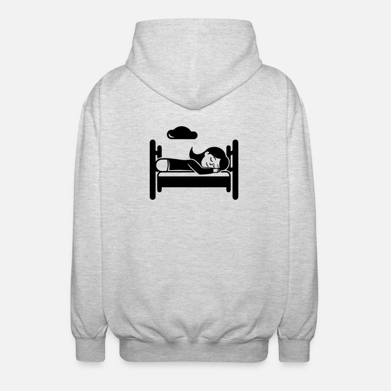 Sleeping Tired - Unisex Hooded Jacket - light heather grey