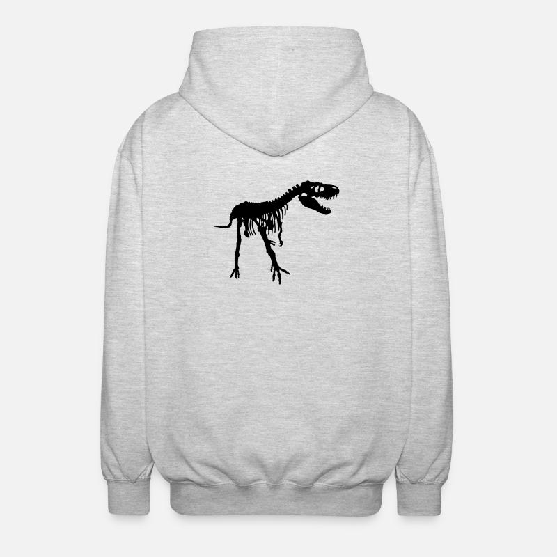 Dinosaur - Unisex Kapuzenjacke - Hellgrau meliert