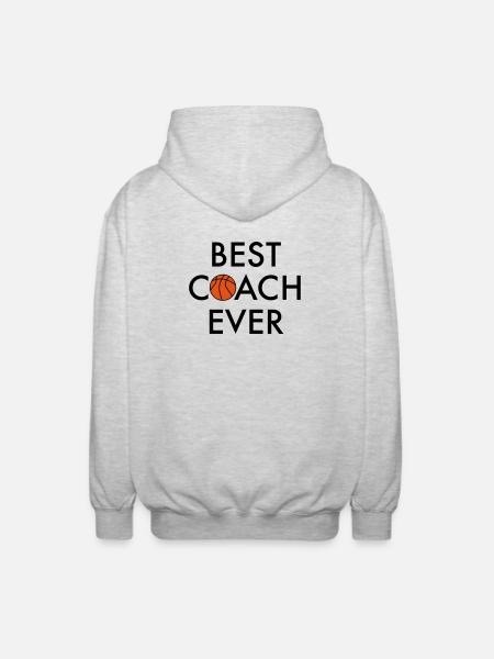 Best basketball coach - Unisex Hooded Jacket - light heather grey