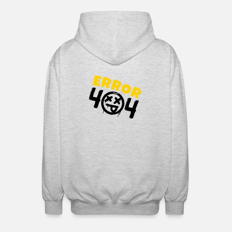 Error 404 Not Found - Unisex Hooded Jacket - light heather grey