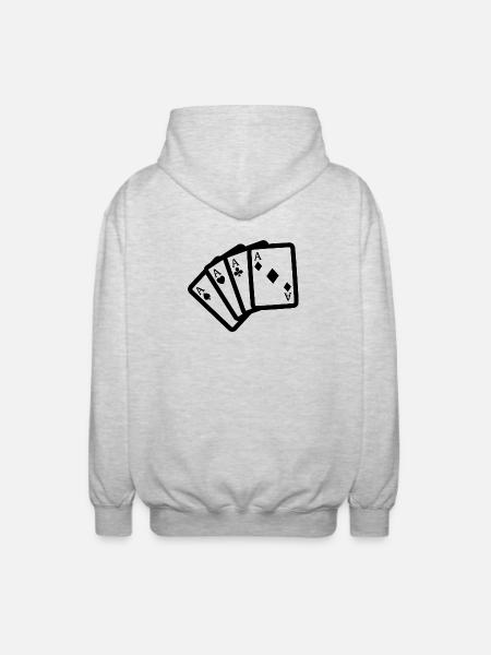 Four of a Kind - Unisex Kapuzenjacke - Hellgrau meliert