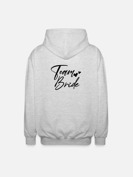 TEAM BRIDE Bachelor Party - Unisex Hooded Jacket - light heather grey