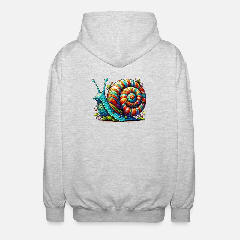 Escargot - Veste à capuche unisexe - gris clair chiné