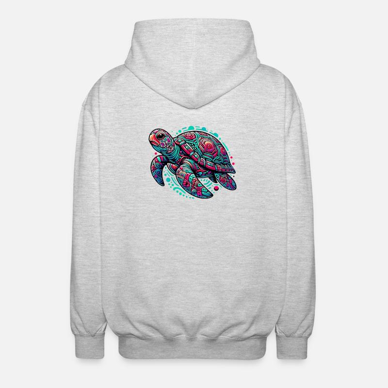 Turtle - Unisex Hooded Jacket - light heather grey