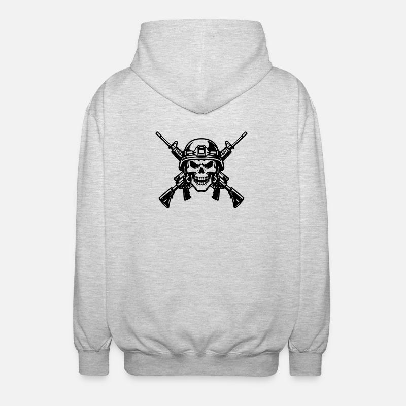 War - Unisex Hooded Jacket - light heather grey