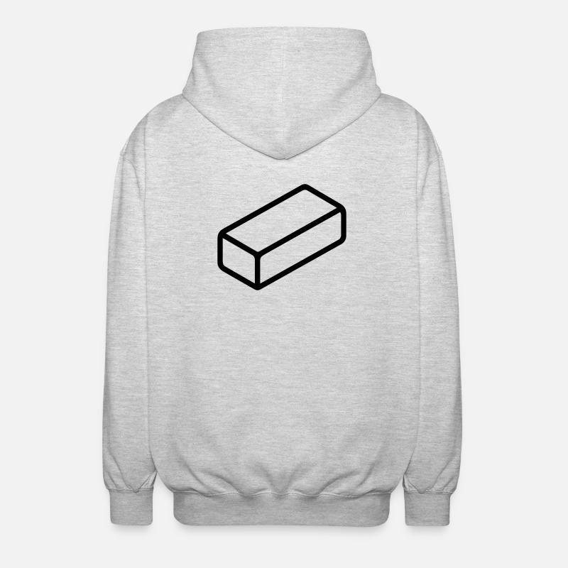 Ziegel - Unisex Kapuzenjacke - Hellgrau meliert