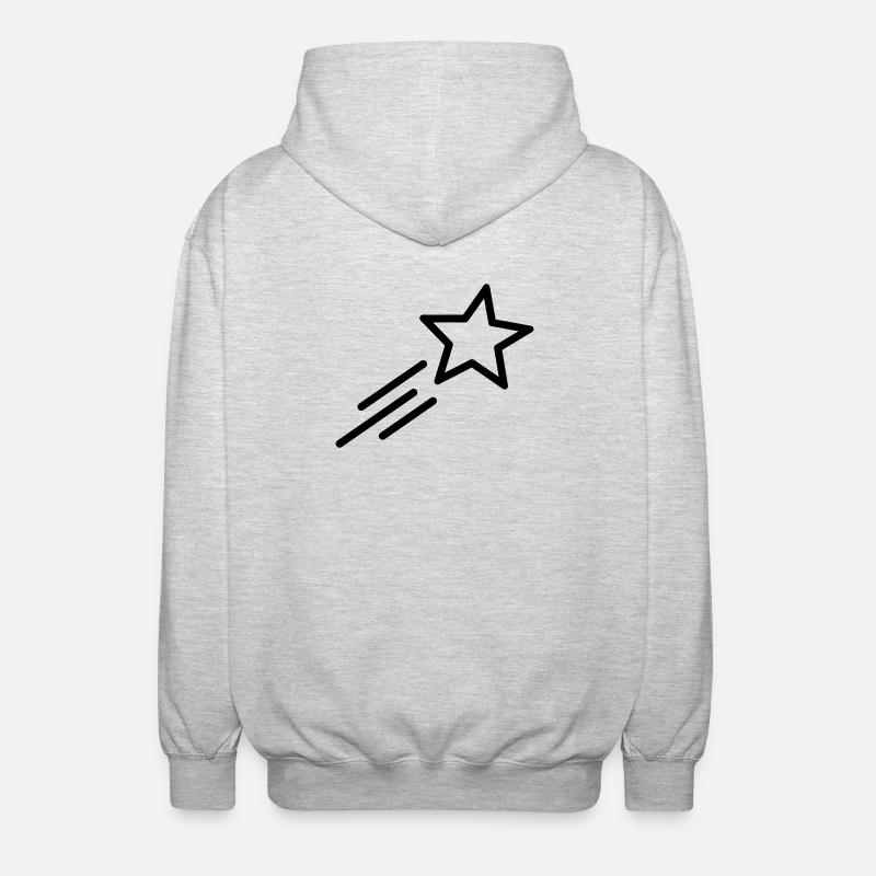 shooting star - Unisex Hooded Jacket - light heather grey