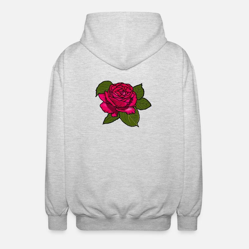 Rose - Veste à capuche unisexe - gris clair chiné