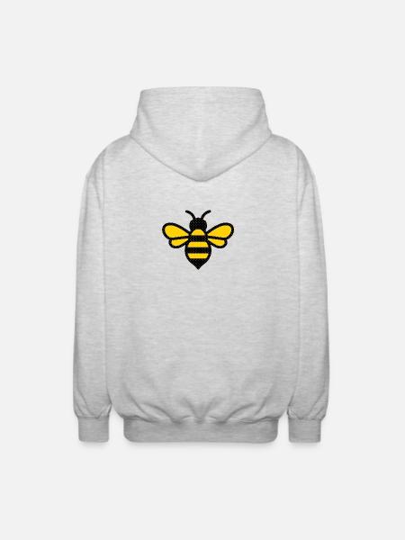 Pop Point Bee in Honey Style - Unisex Hooded Jacket - light heather grey