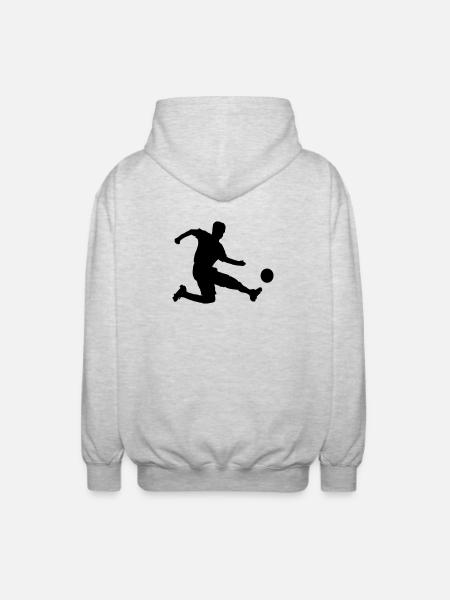 Soccer player - Unisex Hooded Jacket - light heather grey