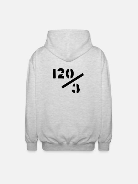 40 années - 120/3 - Veste à capuche unisexe - gris clair chiné