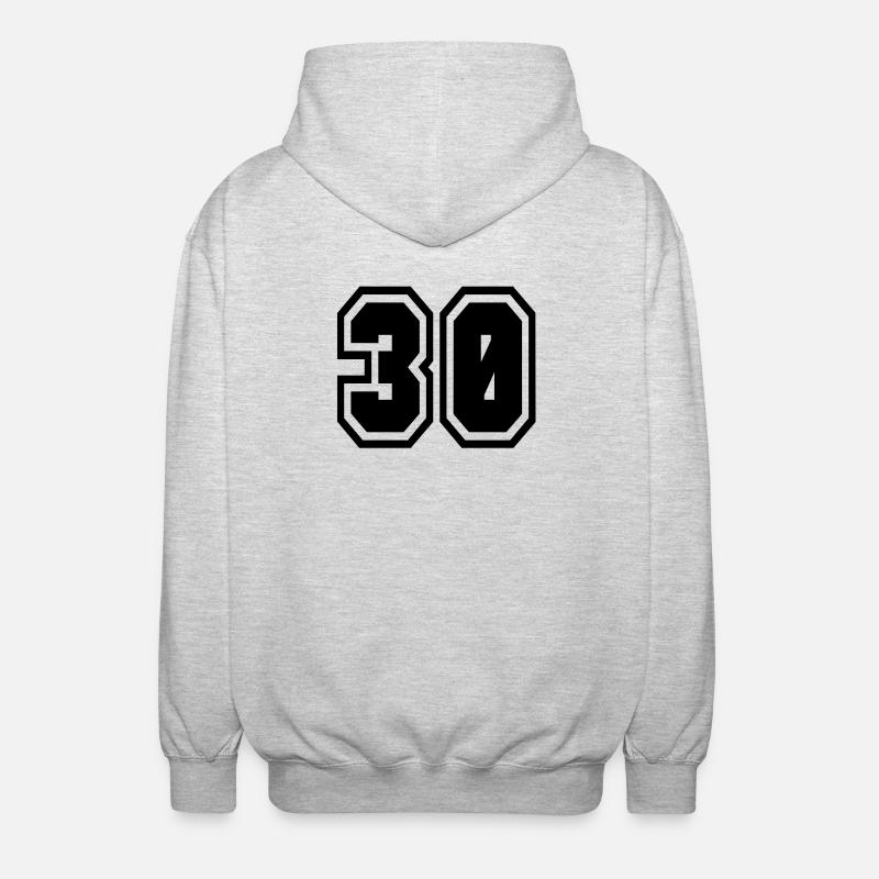 30 - Unisex Kapuzenjacke - Hellgrau meliert