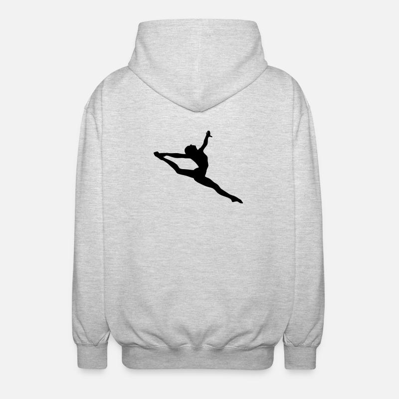 Ginnastica artistica - Felpa unisex con cappuccio - grigio chiaro melange