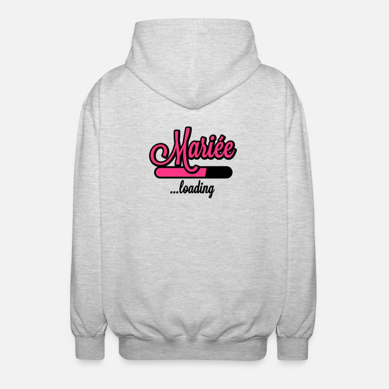 Mariée loading - Unisex Kapuzenjacke - Hellgrau meliert