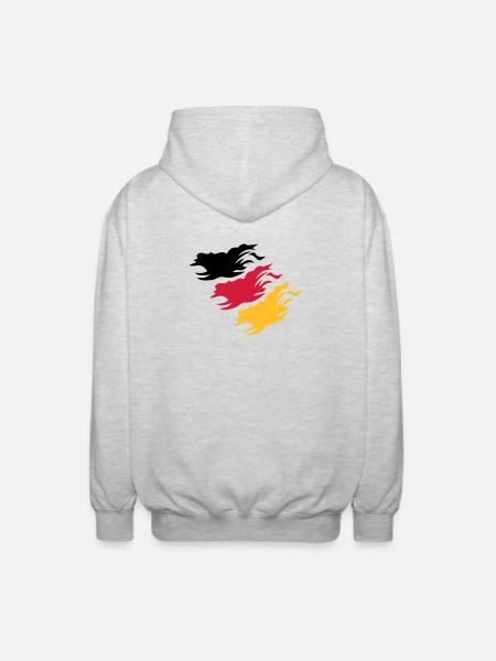 Conception Allemagne - Veste à capuche unisexe - gris clair chiné
