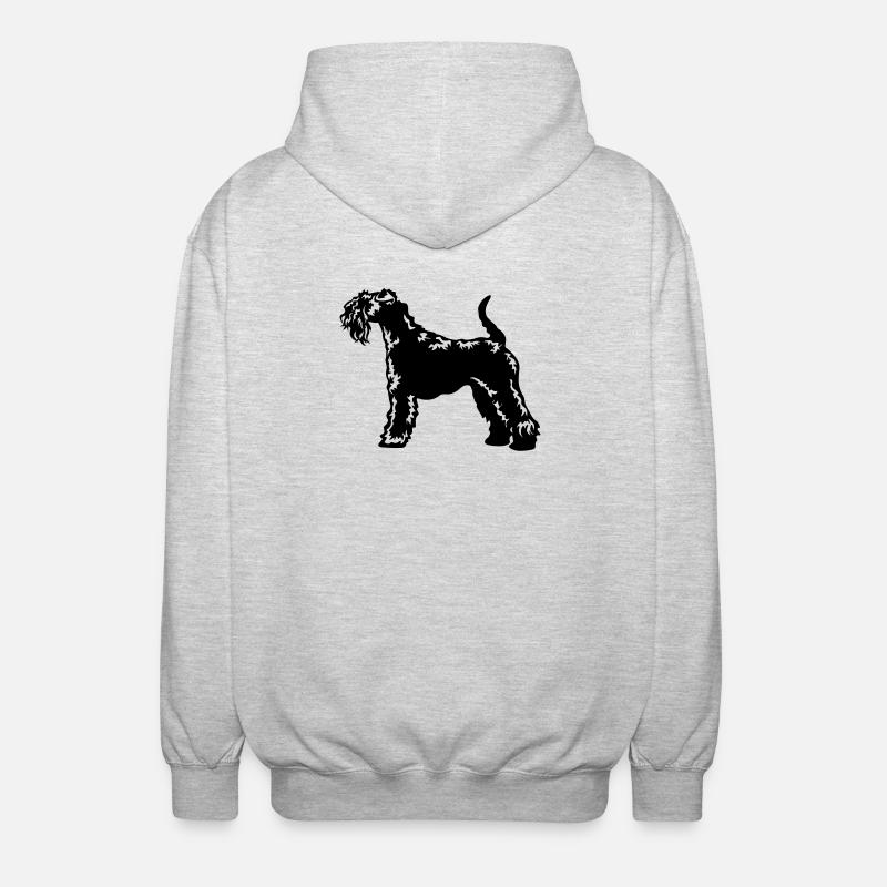 Kerry Blue Terrier - Veste à capuche unisexe - gris clair chiné