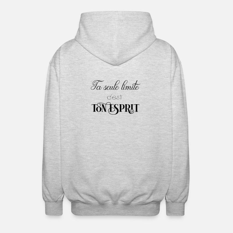 ta seule limite c'est ton... - Veste à capuche unisexe - gris clair chiné