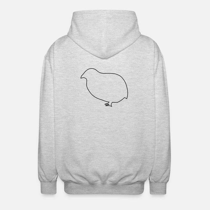 Caille - Veste à capuche unisexe - gris clair chiné